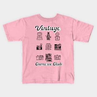 Vintage Camera Club Kids T-Shirt